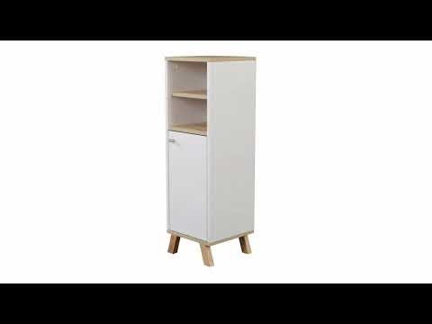 livinity® Midischrank Weiß 30 x 95 cm, Senyo
