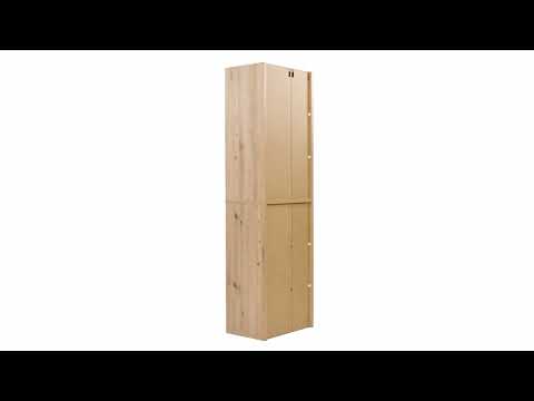 livinity® Badschrank Weiß 50 x 170 cm, Viola