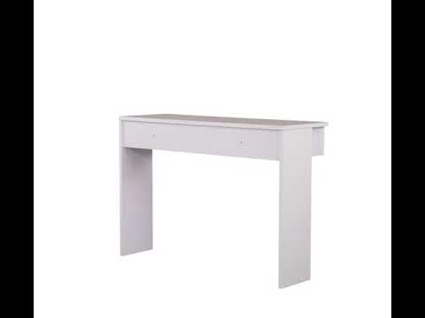 Vanity table "Azur", White, 120 cm with LED mirror and stool, livinity®